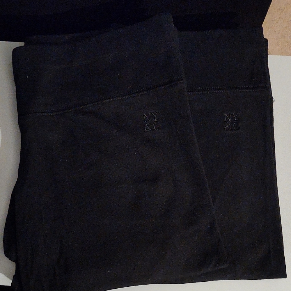 New York & Company Classic Black Leggings (2 Pairs)